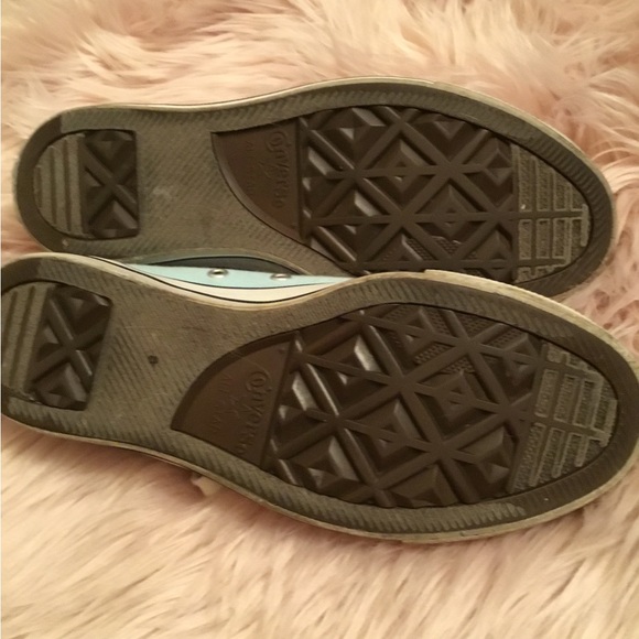 Ladies size 7 Aqua Converse Tennis Shoes - Picture 3 of 3